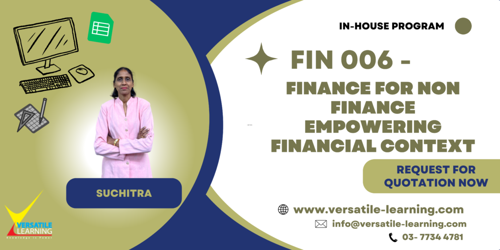 FIN 001 - Finance for Non Finance Managers: Empowering Financial Context