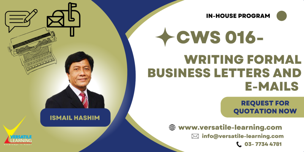 CWS 016 - Writing Formal Business Letters and E-Mails