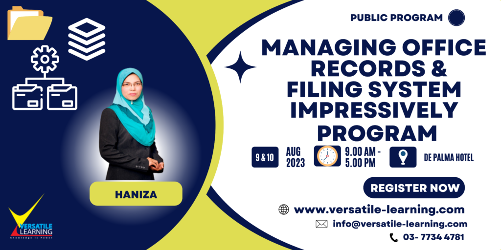 FAD 003 - Managing Office Records & Filing System Impressively, 9 & 10 August 2023