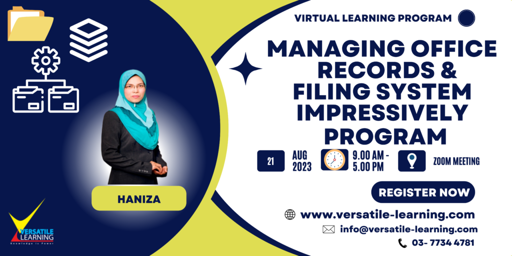 FAD 003 - Managing Office Records & Filing System Impressively, 21 August 2023
