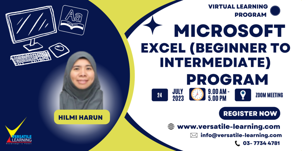 MOF 003 - Microsoft Excel (Beginner to Intermediate), 24 July 2023