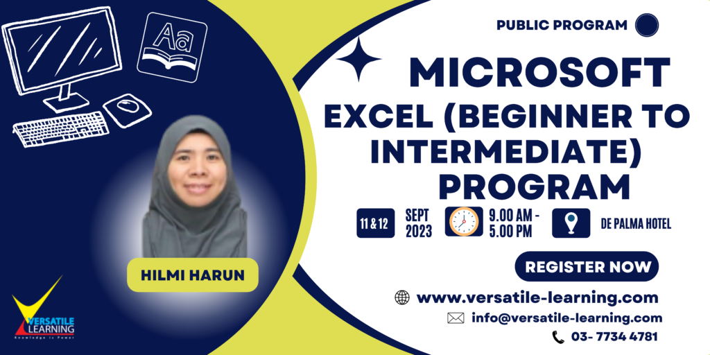 MOF 003 - Microsoft Excel (Beginner to Intermediate), 11 & 12 September 2023