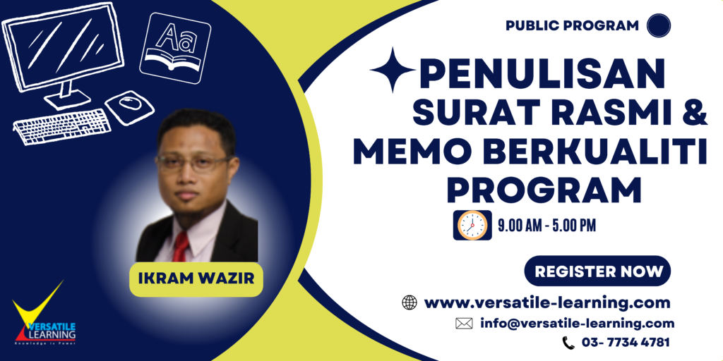 CWS 009 - Kursus Penulisan Surat Rasmi & Memo Berkualiti, 12 &13 September 2023