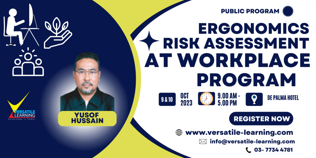 SWP 002 - Ergonomics at Risk Assessment at workplace , 9 & 10 Oct 2023