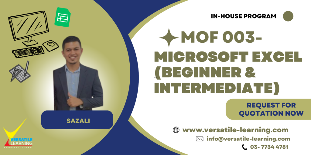 MOF 003 - Microsoft Excel (Beginner & Intermediate)