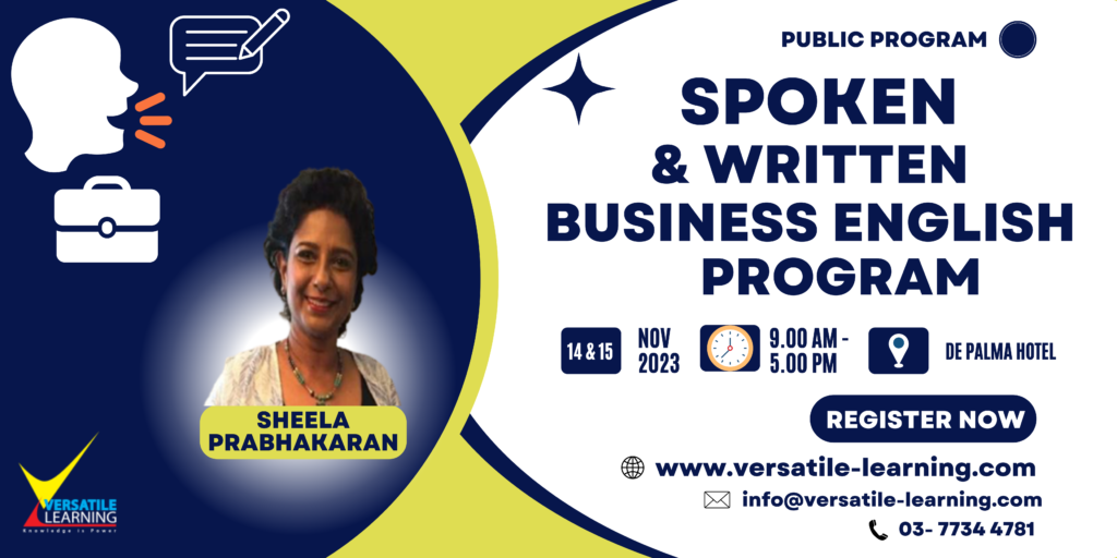 CWS 005 - Spoken & Written Business English , 14 & 15 November 2023