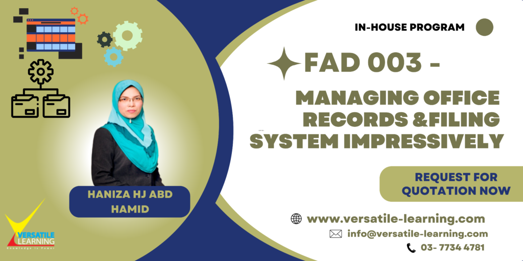 FAD 003 - Managing Office Records & Filing System Impressively