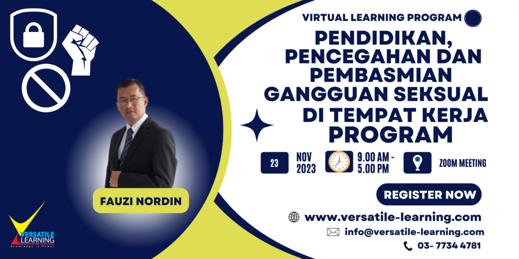 SWP 004- Pendidikan, Pencegahan dan Pembasmian Gangguan Seksual di Tempat Kerja, 23 November 2023