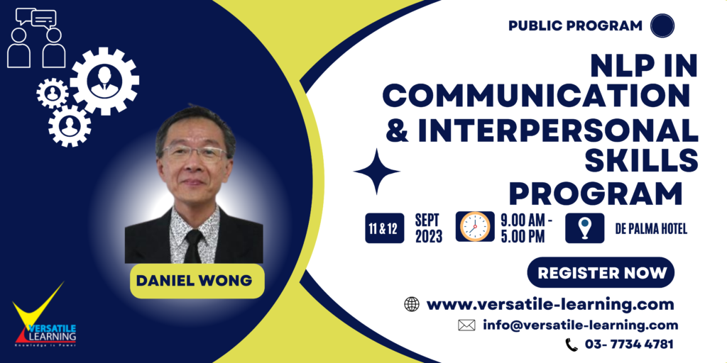 NLP 007 - NLP in Communication and Interpersonal Skills, 11 & 12 September 2023