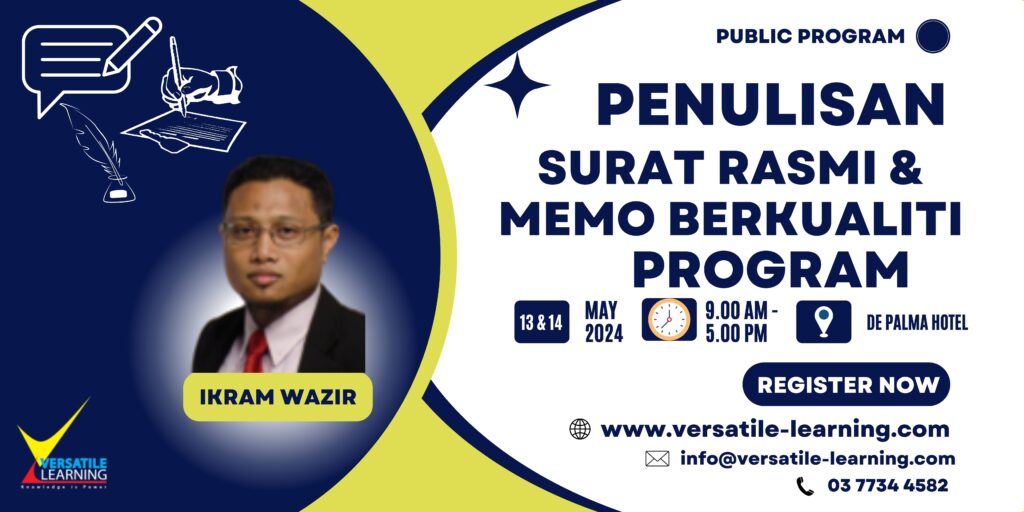 CWS 009 - Kursus Penulisan Surat Rasmi & Memo Berkualiti, 27 & 28 May 2024