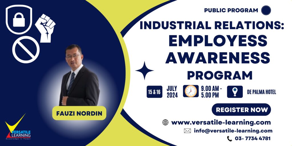 IRD 001 - Industrial Relations: Employees Awareness, 15 & 16 July 2024