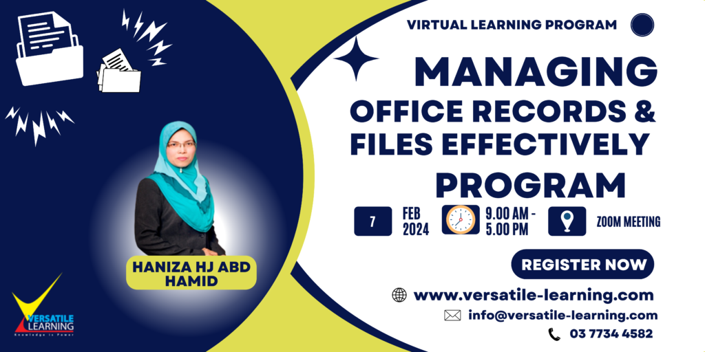 FAD 003 - Managing Office Records & Filing System Impressively, 7 February 2024
