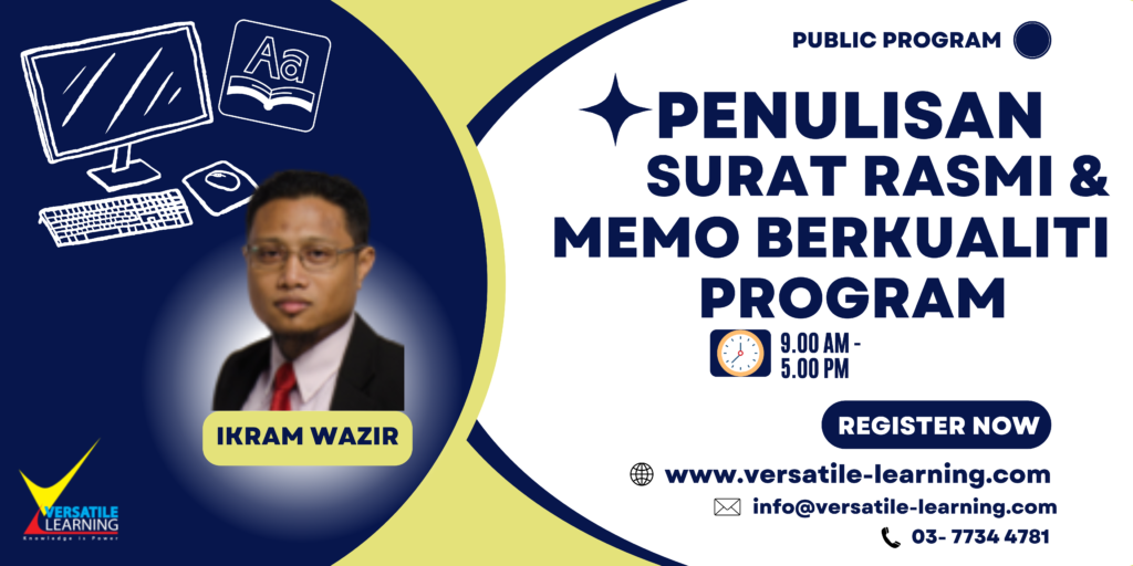 CWS 009 - Kursus Penulisan Surat Rasmi & Memo Berkualiti, 11 & 12 November 2025