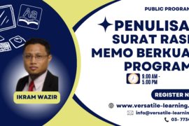 CWS 009 - Kursus Penulisan Surat Rasmi & Memo Berkualiti, 26 & 27 August 2025