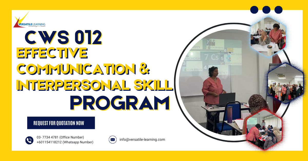 CWS 012 – Effective Communication Skill and Interpersonal Skills