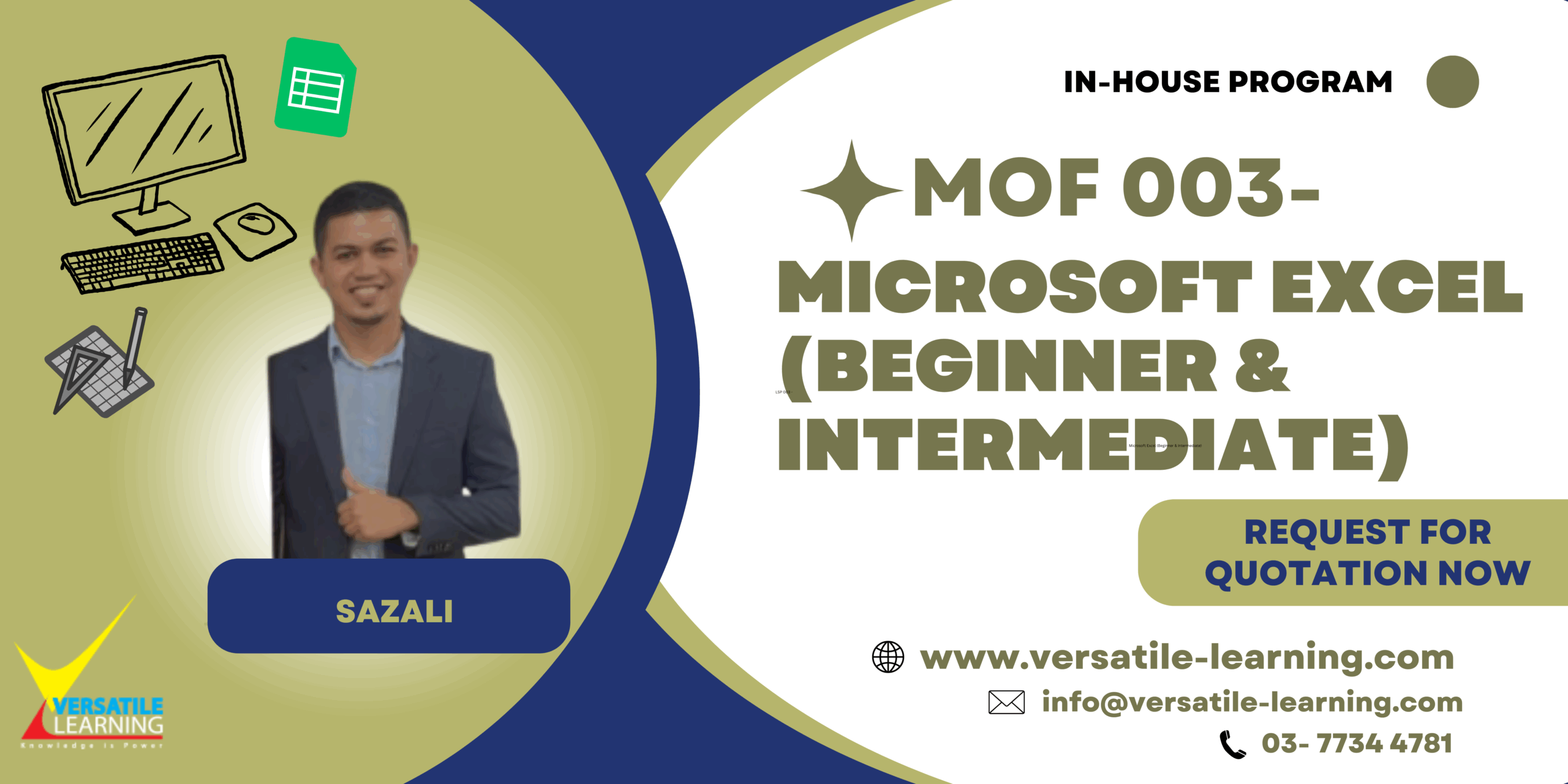 MOF 003 – Microsoft Excel (Beginner & Intermediate)