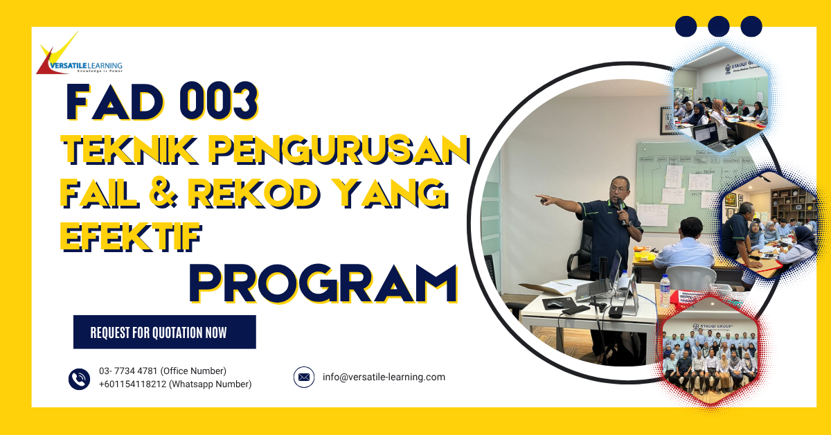 FAD 003- Teknik Pengurusan Fail dan Rekod yang Efektif