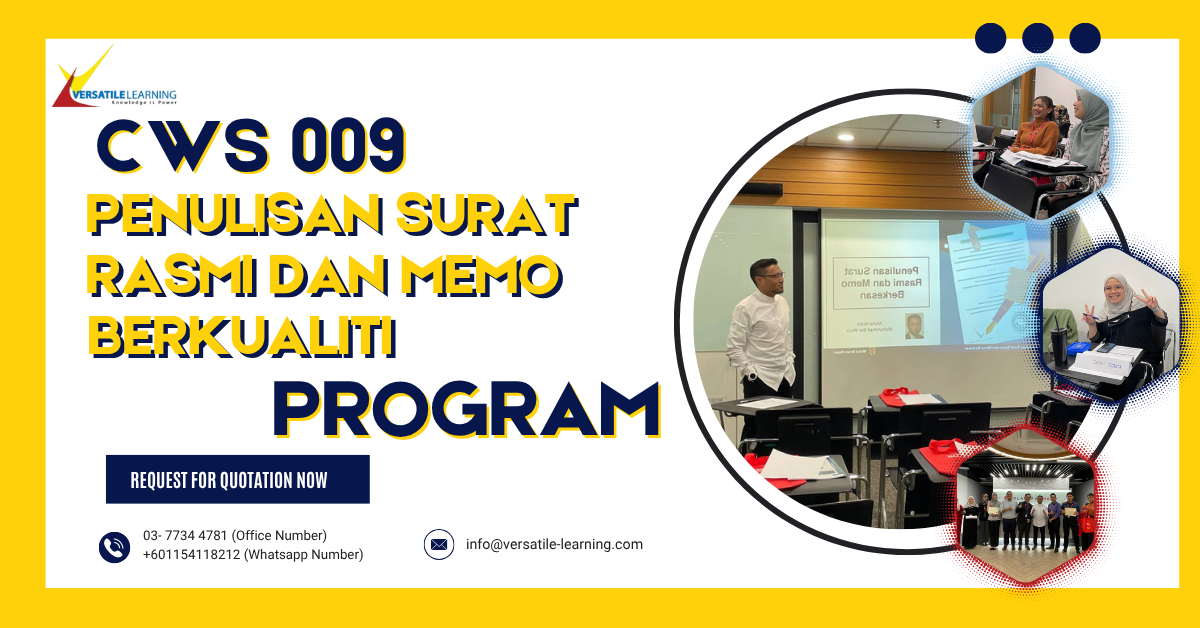 CWS 009 – Kursus Penulisan Surat Rasmi & Memo Berkualiti