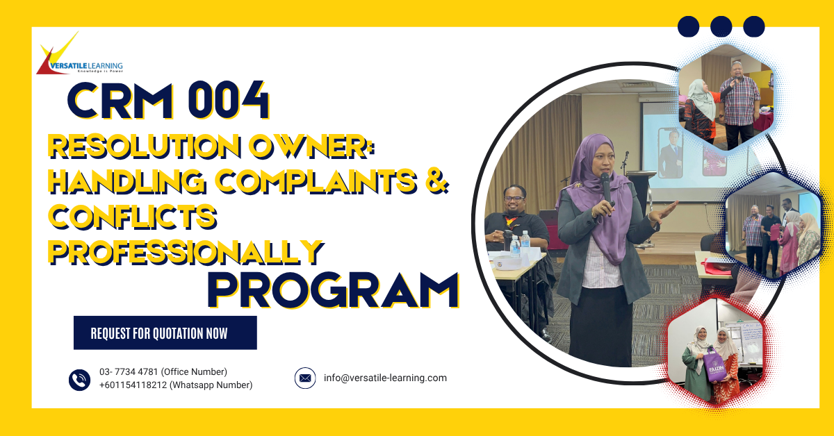CRM 004 – Resolution Owner – Handling Complaints & Conflicts Professionally